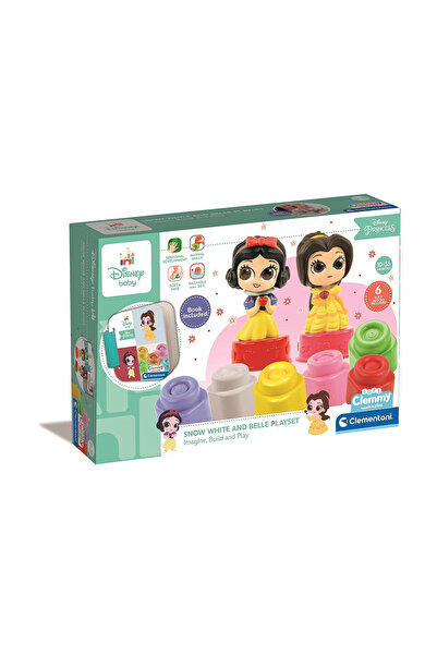 PRİNCESS Prințesele Disney Clemmy Snow White and Belle set de blocuri cu cart...