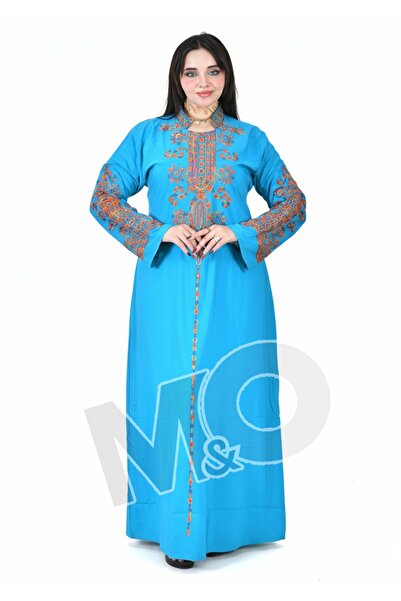 M&O 2 جلابية تطريز قطن عالى الجودة