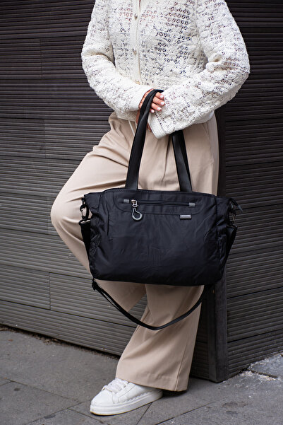 Sanmorris Çantaneef Multi-Compartment Waterproof Parachute Fabric Hand and Shoulder Bag