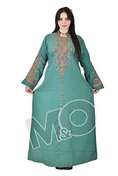 M&O 2 جلابية تطريز قطن عالى الجودة