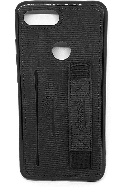 Other Xiaomi Redmi 6 & Redmi 6A Texture Cloth Back Cover With Holder & Card Pocket - Black