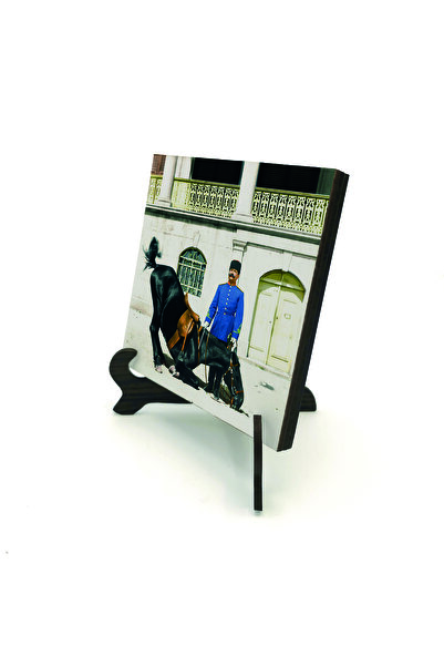 Sadrazam إسمال باشا وحصان ياغيز من جيرتلي (1890) B مطبوع حامل خشبي من MDF مقا...