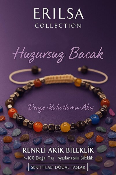 Erilsa Certified Restless Leg Support Bracelet – Colored Agate and Terahertz ...