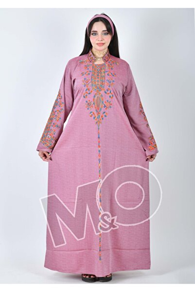 M&O 2 جلابية تطريز قطن عالى الجودة