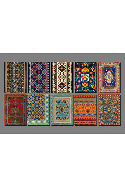 TELLGRAF مجموعة ورق سكرابوك لاصق بتصميم السجاد (A6 - 15×10 سم، 10 قطع)