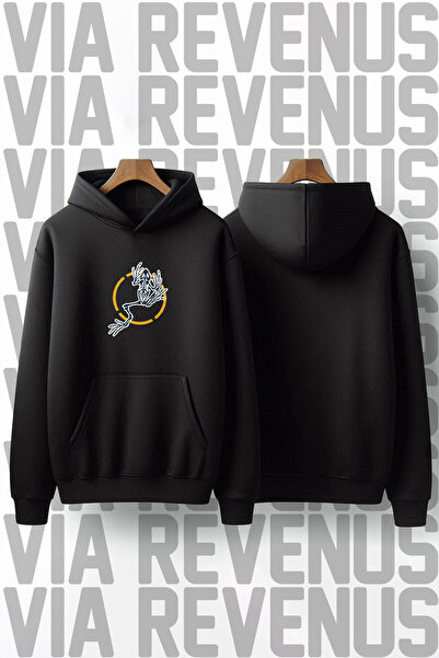 Vordevia Frog Printed 100% Cotton Premium Quality Hooded Sweatshirt