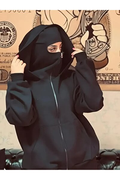 LAYORA Loose Fit Zip up Sweatshirt for Streetwear