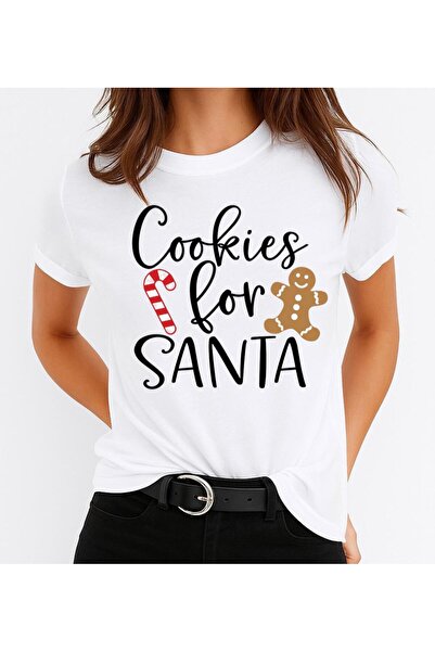 OEM 100% Cotton T-shirt Cookies For Santa