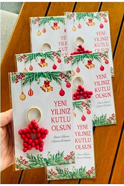 kemborn Yılbaşı şans anahtarlığı 10 adet yeni yıl hediyesi