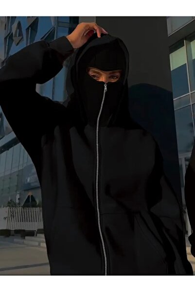 LAYORA Loose Fit Zip up Sweatshirt for Streetwear