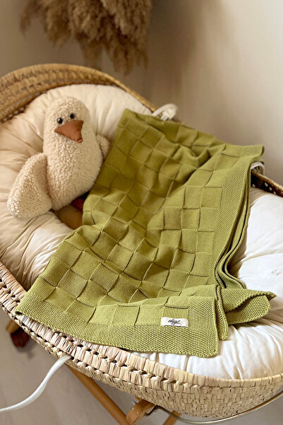 Digz fashion %100 Organic Cotton (GOTS) Yeşil Bebek Battaniyesi