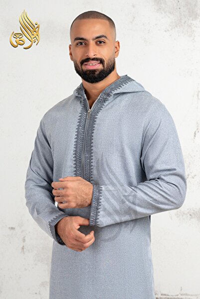 Genrics Men's Moroccan-style djellaba made from high-quality linen fabric