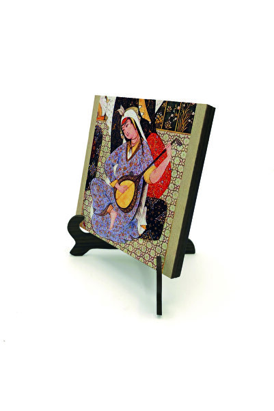 Sadrazam تمثال مصغر لعازفة موسيقية من الخشب MDF مقاس 10سم × 10سم |   كي آر تي...