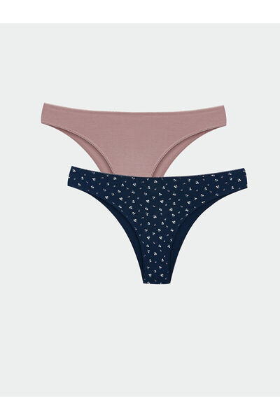 LC Waikiki Navy Blue Floral Brazilian Panties 2-Pack