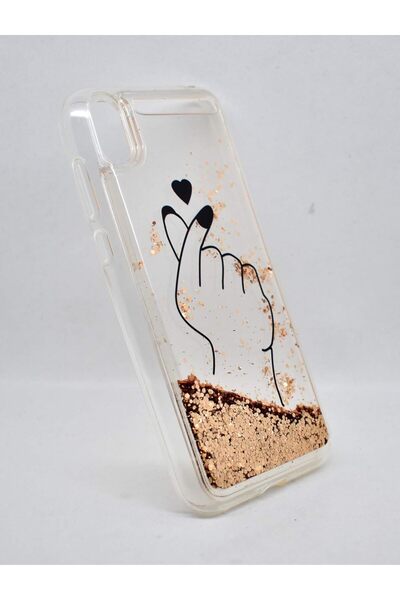 Generic Glitter Liquid Clear Silicone Gel TPU Shockproof Cover for Huawei Y5 2019 (Gold 01)