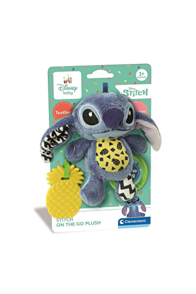 Stitch Disney Lilo și Ananas jucărie de pluș și inel de dentiție Clementoni