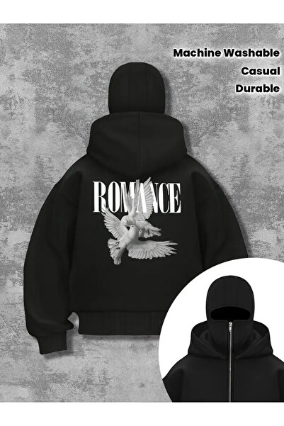 LAYORA Loose Fit Zip up Sweatshirt for Streetwear