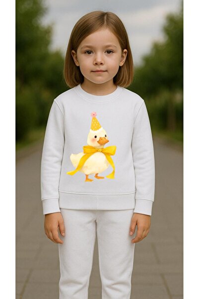 playwear Παιδικό Φούτερ Σετ με στάμπα ΚΙΤΡΙΝΗ ΠΑΠΙΑ για Κορίτσια και Αγόρια, ...
