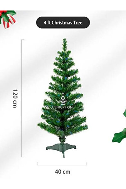 Genel Markalar 120 cm Yeşil Plastik Yılbaşı Ağacı, Ayaklı, Şık ve Dayanıklı T...