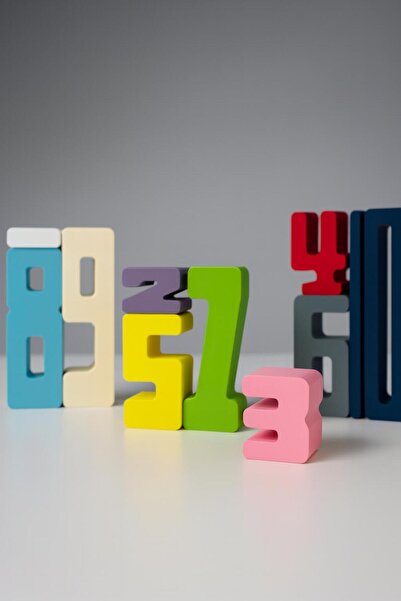 ALİS WORLD Renkli Montessori Sitil Eğitici Rakam Blokları