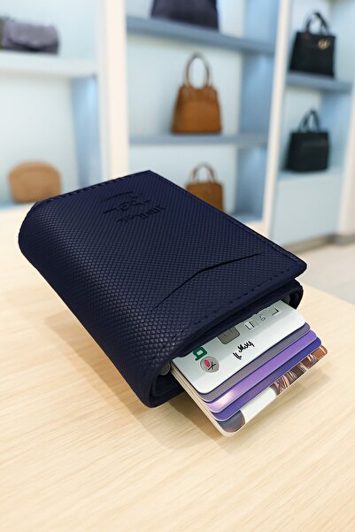 Newish Polo Mechanized Rfid-Enabled Wallet Credit Card Holder - Textured Faux Leather