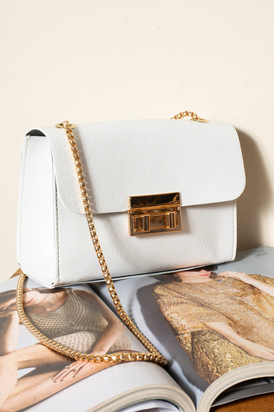 MY VİNTAGE Women's Cross Chain Strap Shoulder Bag