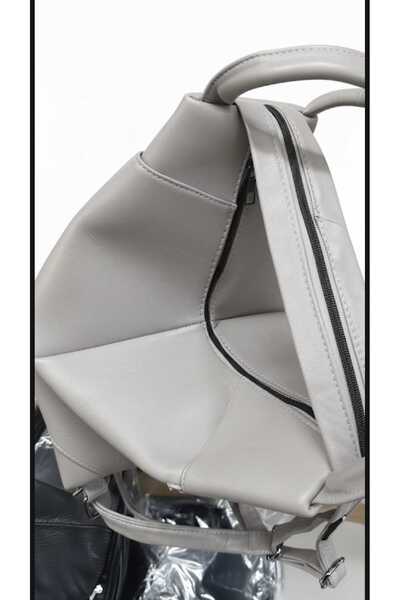 NahitaTyana Genuine Leather Women's Backpack Gray