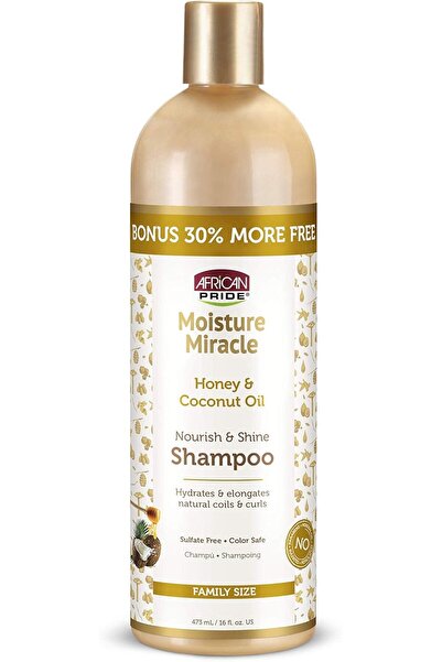 african pride Moisture Miracle Honey & Coconut Oil Shampoo - Family Size, 16 Oz.