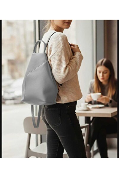 NahitaTyana Genuine Leather Women's Backpack Gray