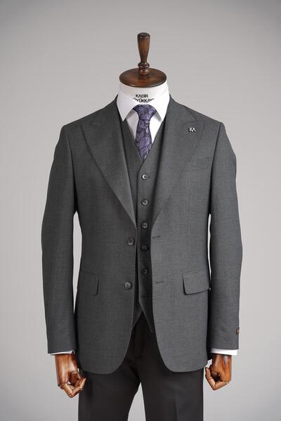 Kadir Büyükkaya Yelekli Erkek Takım Elbise-KAW1010S