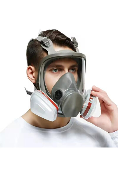 SYM SARAÇ GAZ MASKESİ 6800 TAM YÜZ BAYONET GİRİŞLİ TÜM FİLİTRELERE UYUMLU.
