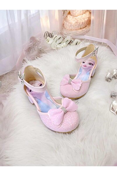 pediashoes Girls' Pink Color Square Heel Dress Princess Shoes