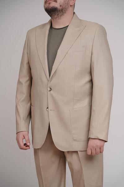 Kadir Büyükkaya Kırlangıç Yaka Pileli Erkek Takım Elbise-KAX1303S