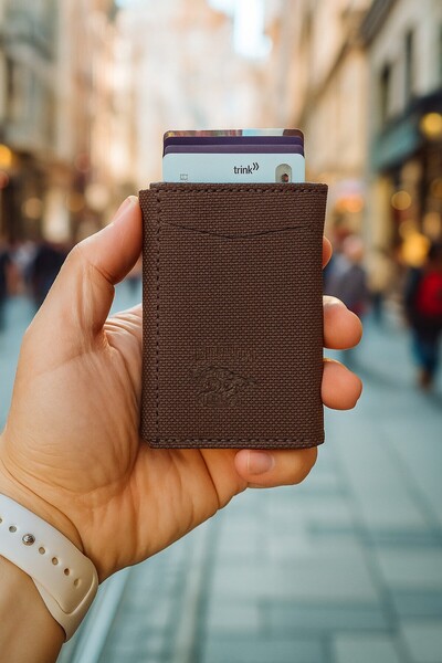 Newish Polo Mechanized Rfid-Enabled Wallet Credit Card Holder - Textured Faux Leather