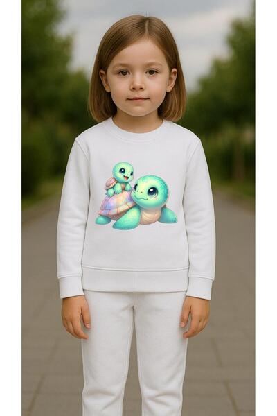 playwear Set pentru copii Hanorac cu imprimeu SWEET TURTLE pentru fete și băi...