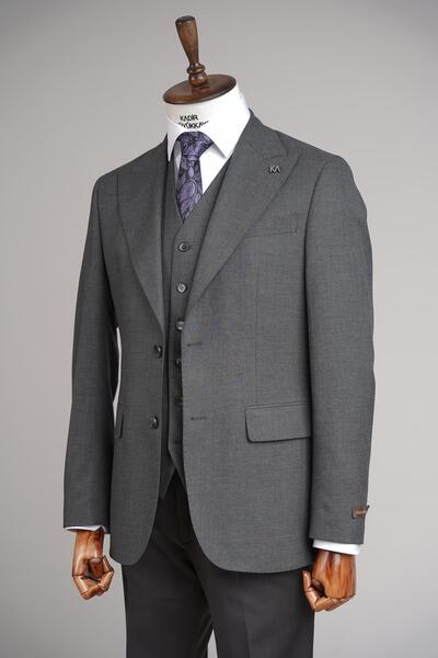 Kadir Büyükkaya Yelekli Erkek Takım Elbise-KAW1010S