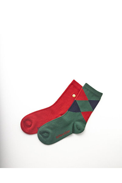 Katia&Bony Men's Staple Detailed 2-Piece Socks