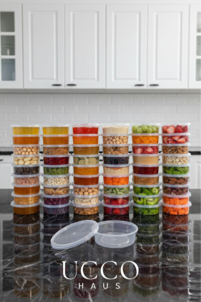 UCCO 10 Pieces 250 ml Sauce Bowl with Leak-Proof Lid, Ice Cream Container, Storage Container, Broth, Bone Broth Kitchen Organizer