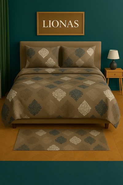 StellaFlavo Husă de pilota cu model dublu + 2 fețe de pernă cu husă