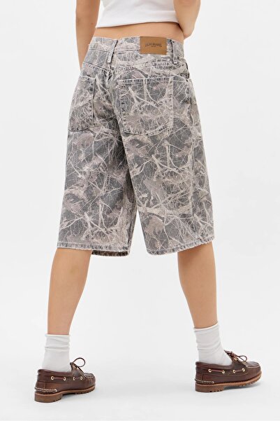 september island Georgina Desert Camouflage Long Denim Shorts