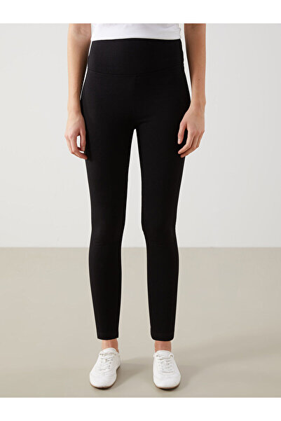 LC Waikiki Women's Black Elastic Waist Leggings