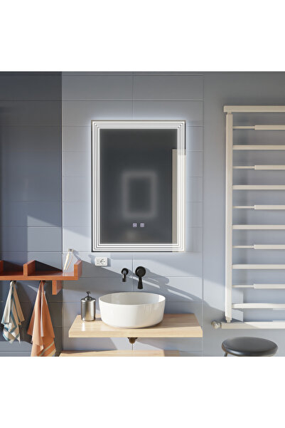 OPTIM DEKO Oglindă dreptunghiulară cu LED, dezaburire, 50 x 70 cm, ADIS Basic...