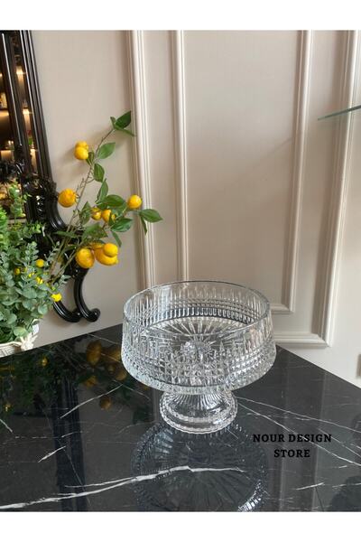 Glowvera Cut Glass Bowl with Foot