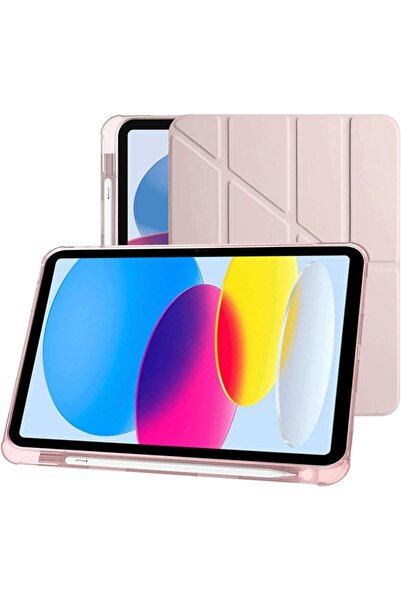 redmud teknoloji İpad 11.Nesil A16 A3354 /A3355 /A3356 İle Uyumlu Kalem Bölmeli Üçgen Standlı Tablet Kılıfı
