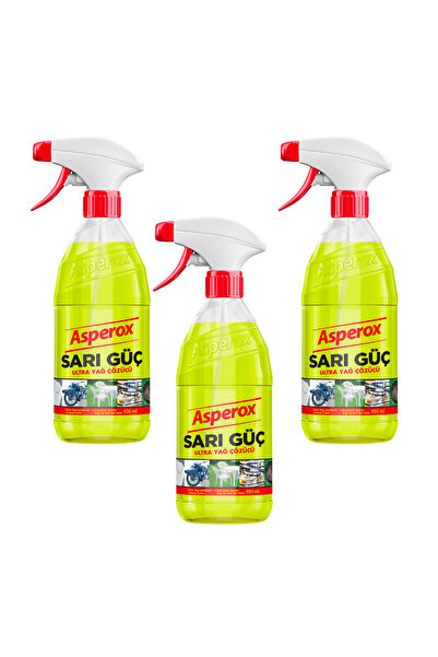 ASPEROX Yellow Degreaser 650 ml – Powerful Solution for Grease and Dirt – Spray 3 pcs