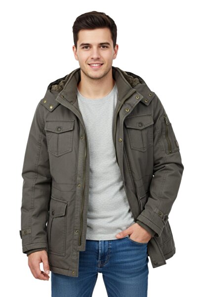 DYNAMO Men's Sports Canvas Hooded Parka M2665 Bgl-St04959