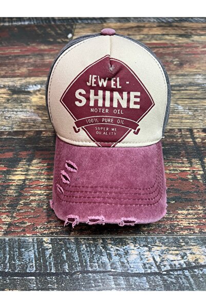 Street Bag Jewel Shine Cap Hat Navy Blue