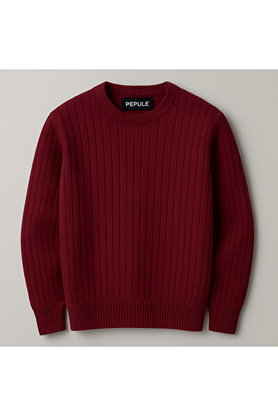 pepule Winter Knitted Crew Neck Sweater Knitwear