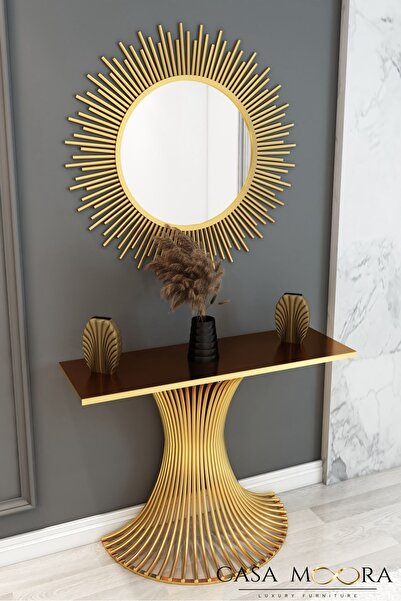 Moora Console and Mirror Set / Gold/Silver / Baroque/Classic