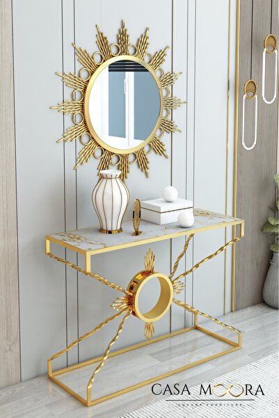 Moora CONSOLE AND MIRROR SET/ GOLD/SILVER/BAROQUE/CLASSICAL